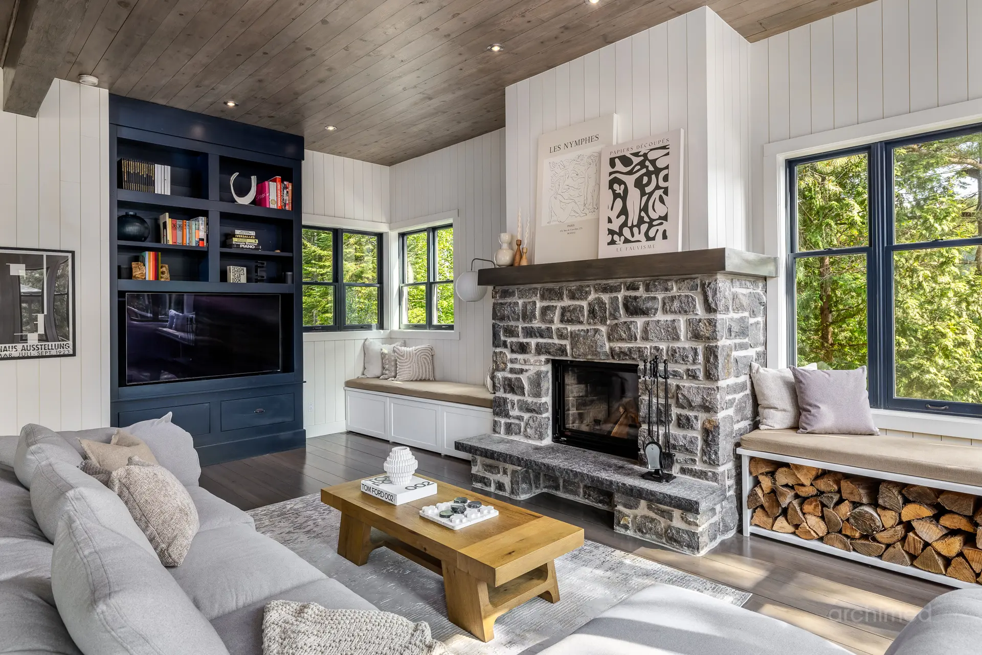 Salon modernisé grâce au home staging professionnel