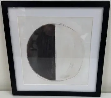 Cadre rond noir et blanc - Design graphique et épuré