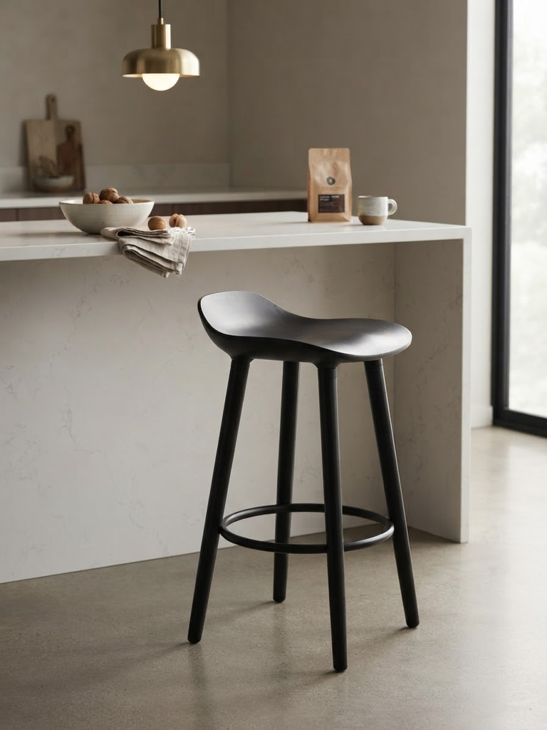 Black counter stool - Comfortable seat