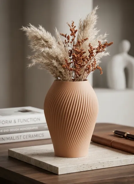 Vase effet poterie terracotta - Accent naturel et chaleureux