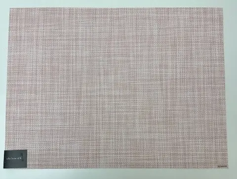 Napperon plastifié tissage rose pâle - Table élégante et délicate