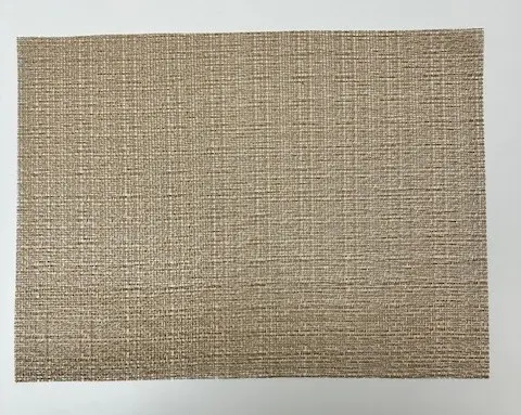 Napperon plastifié tissage beige doré - Élégance chaleureuse et raffinée