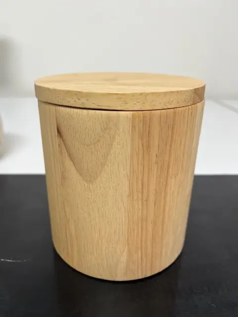 Pot à couvercle en bois - Design naturel et élégant