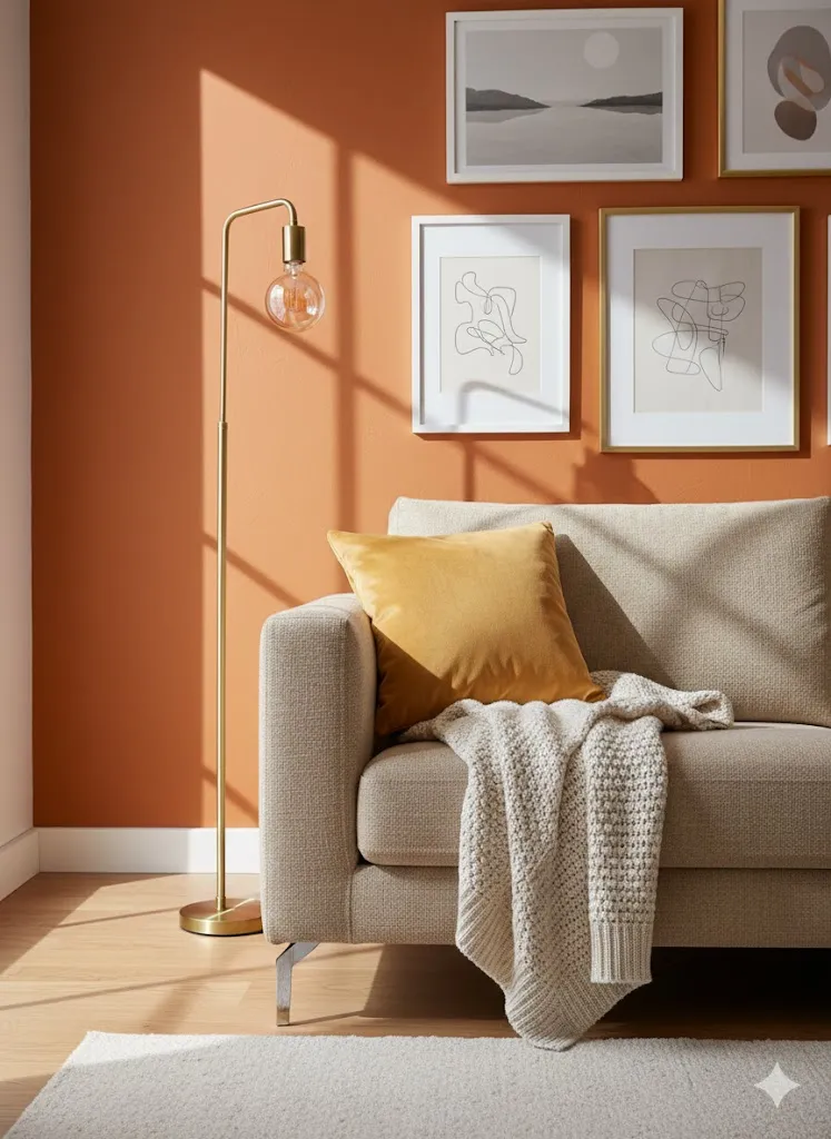 Coussin décoratif en velours moutarde (L47 x H47 cm) - Touche Chaleureuse et Élégante