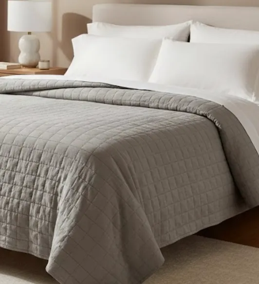 Grey duvet cover for double bed - minimalist comfort