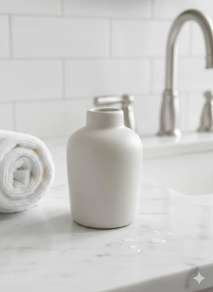 [LIQ-DEC-VAS-397-B] White Minimalist Design Vase - Soft and Timeless Elegance