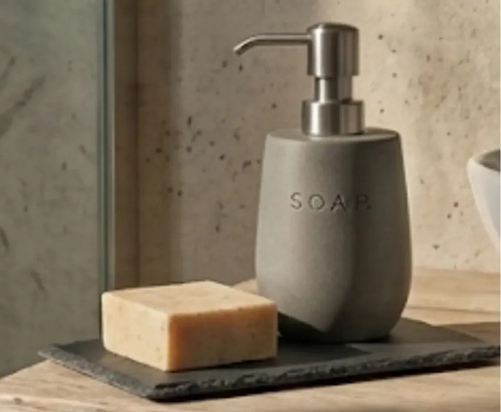 [LIQ-BAT-DIS-44-G] Distributeur à savon gris "Soap" - Élégance minimaliste