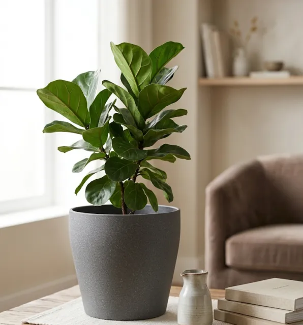 [LIQ-DEC-VAS-288-G] Anthracite gray planter - Modern and timeless style