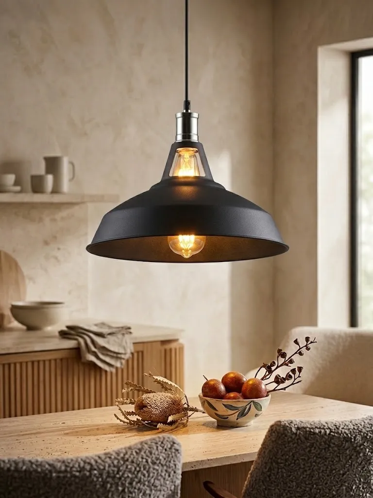 Luminaire suspendu noir mat - Design graphique et contemporain